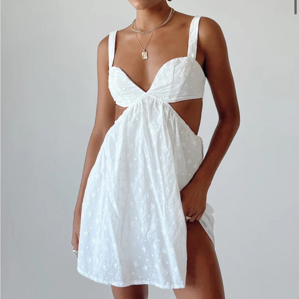 Princess Polly White Cutout Mini Dress